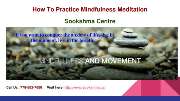 How To Practice Mindfulness Meditation - Sookshma Centre