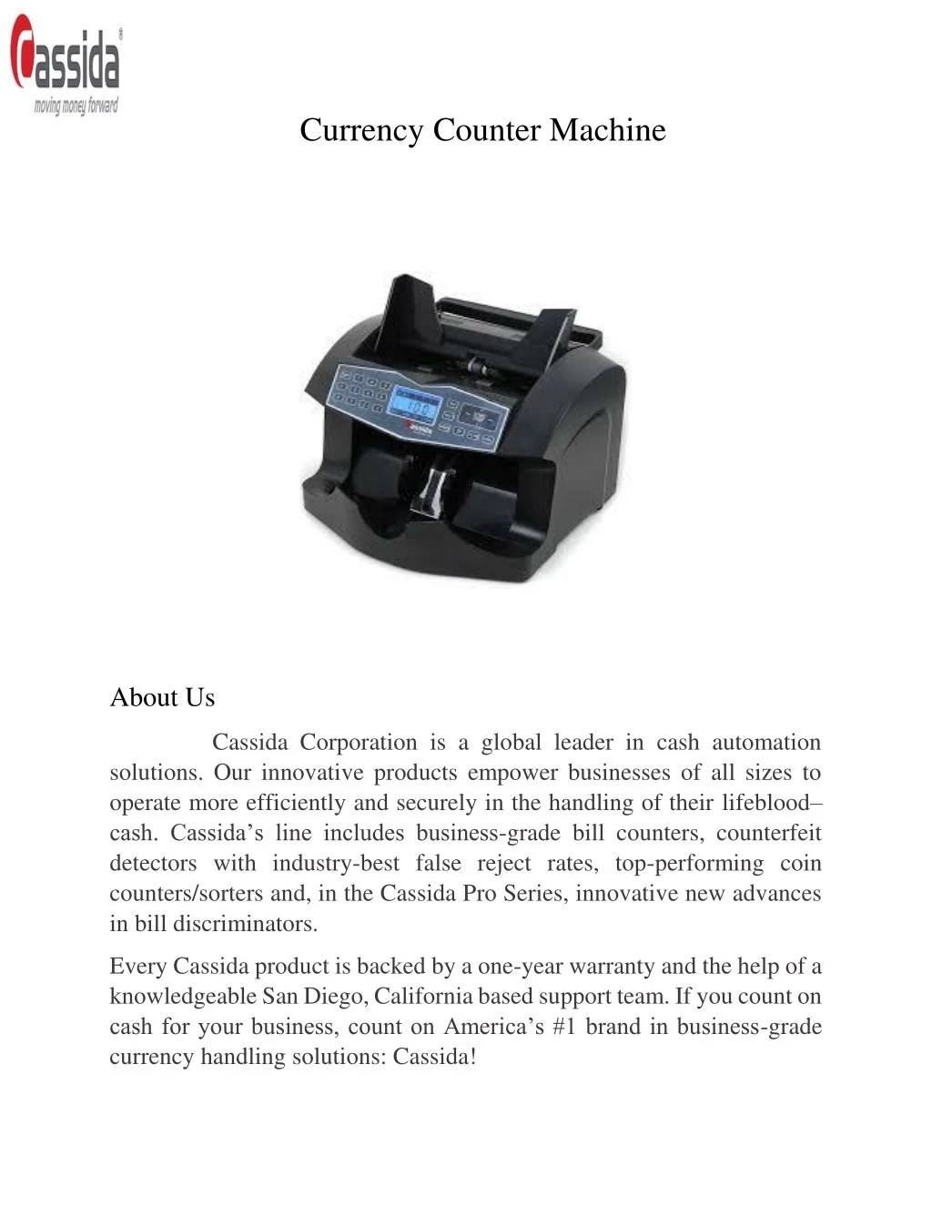 currency counter machine