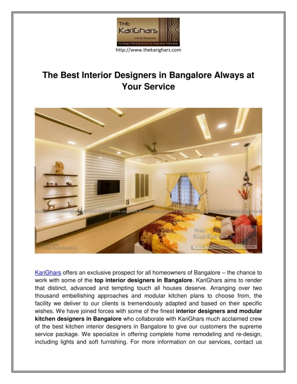 Finest Home Design Ideas from Top Interior Designers in Bangalore