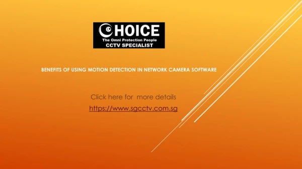 Benefits of Using Motion Detection in Network Camera Software