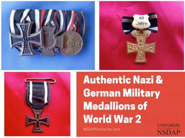 Nazi & German Military Medallions of World War 2