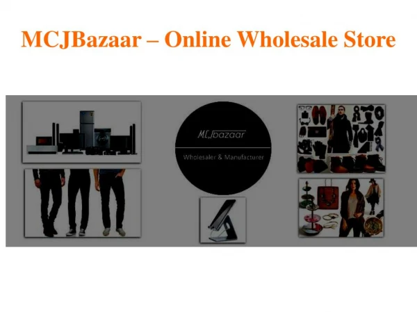 MCJBazaar - Online Wholesale Store