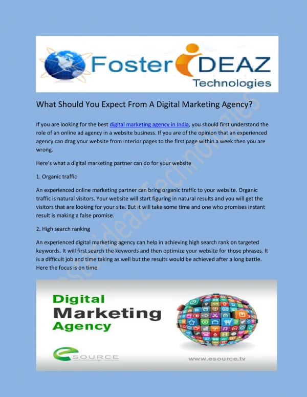 What Should You Expect From A Digital Marketing Agency?