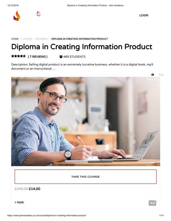 Diploma in Creating Information Product - John Academy