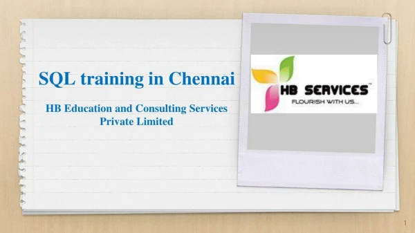 SQL Training in Chennai