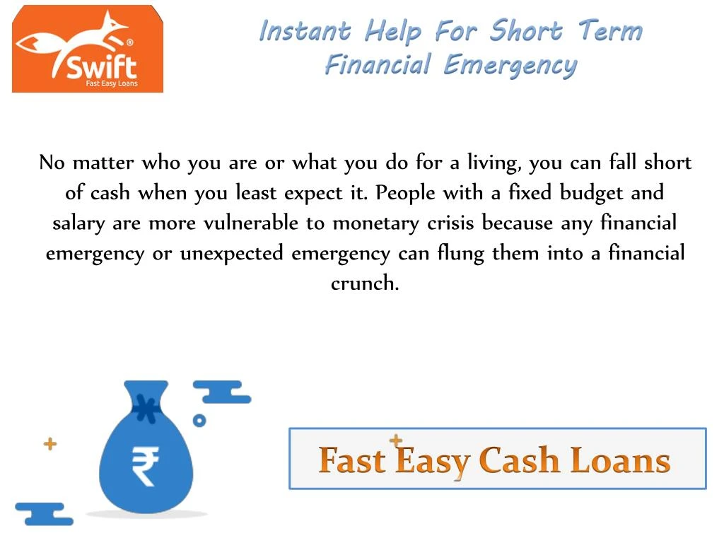 instant help for short term financial emergency