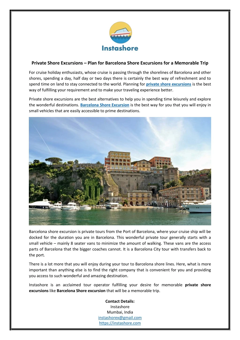 private shore excursions plan for barcelona shore