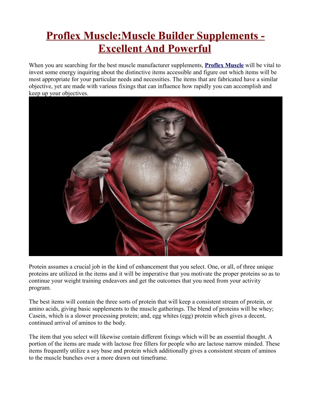 proflex muscle muscle builder supplements
