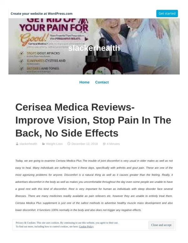 How does Cerisea Medica pain relief work?