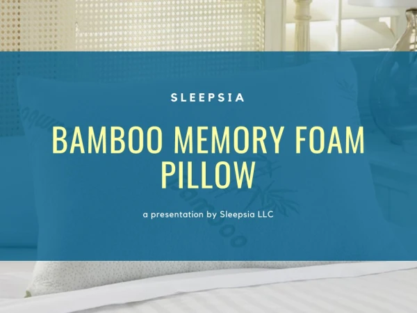 Sleepsia Bamboo Memory Foam Pillow
