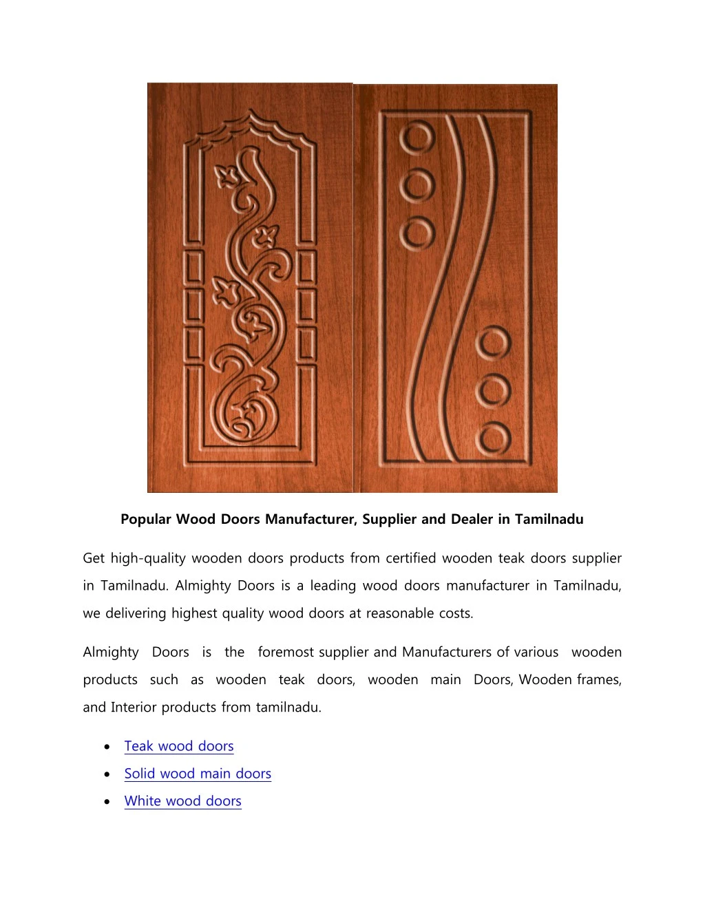 popular wood doors manufacturer supplier