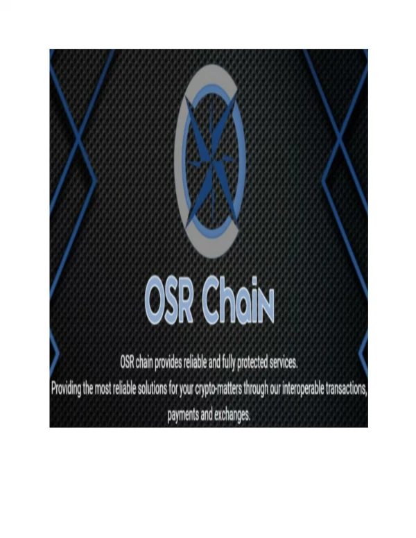 OSR Chain -Creating a new revolution in Crypto Market, Commercializing its Coin in Hotel Casinos