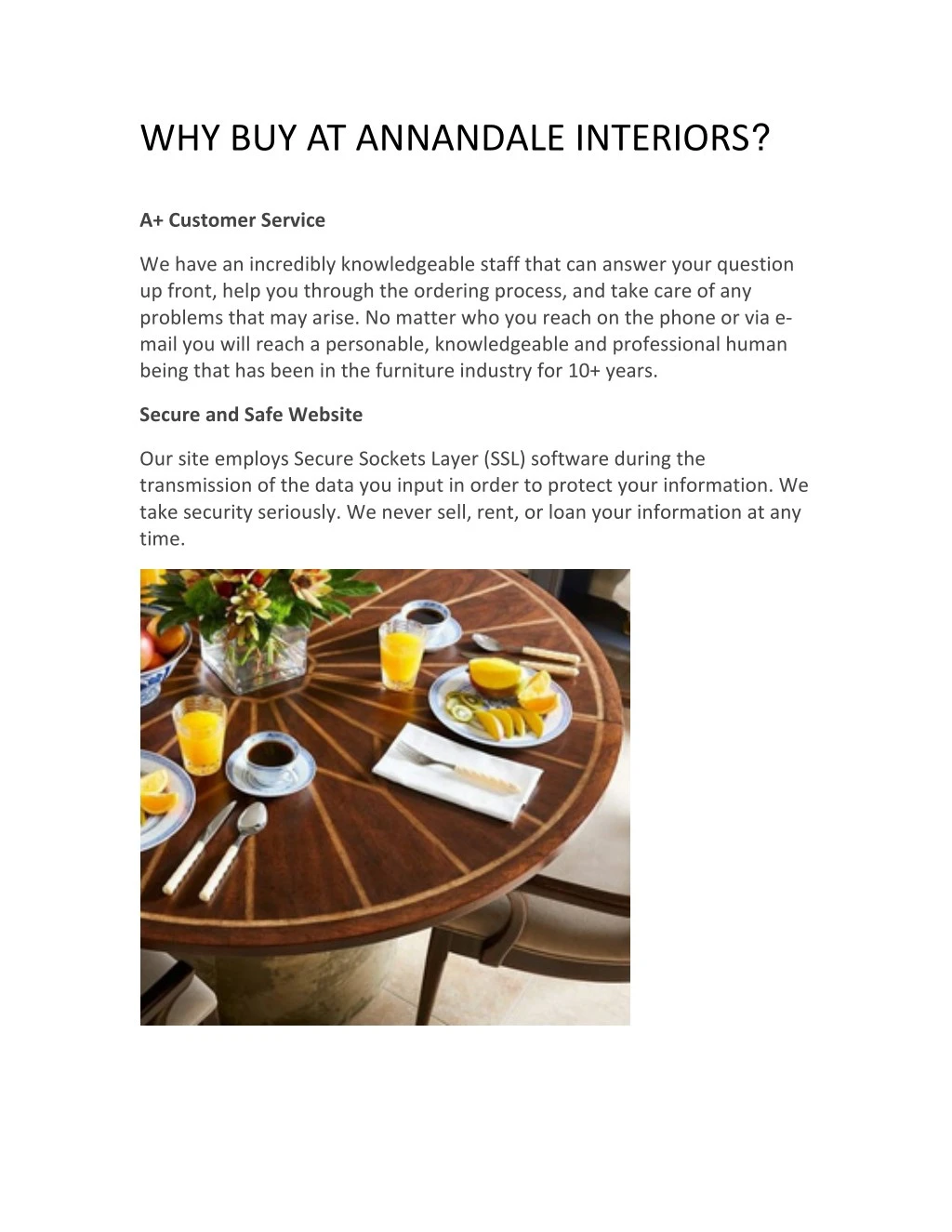 why buy at annandale interiors