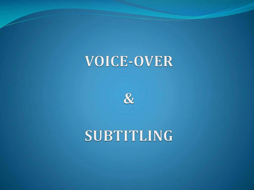 voice over subtitling
