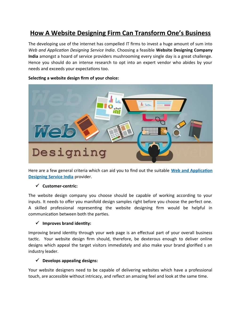 how a website designing firm can transform
