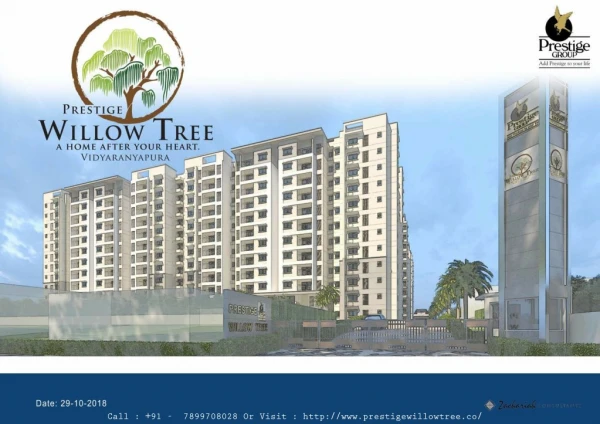 Prestige Willow tree - 2 & 3 BHK apartments near Vidyaranyapura