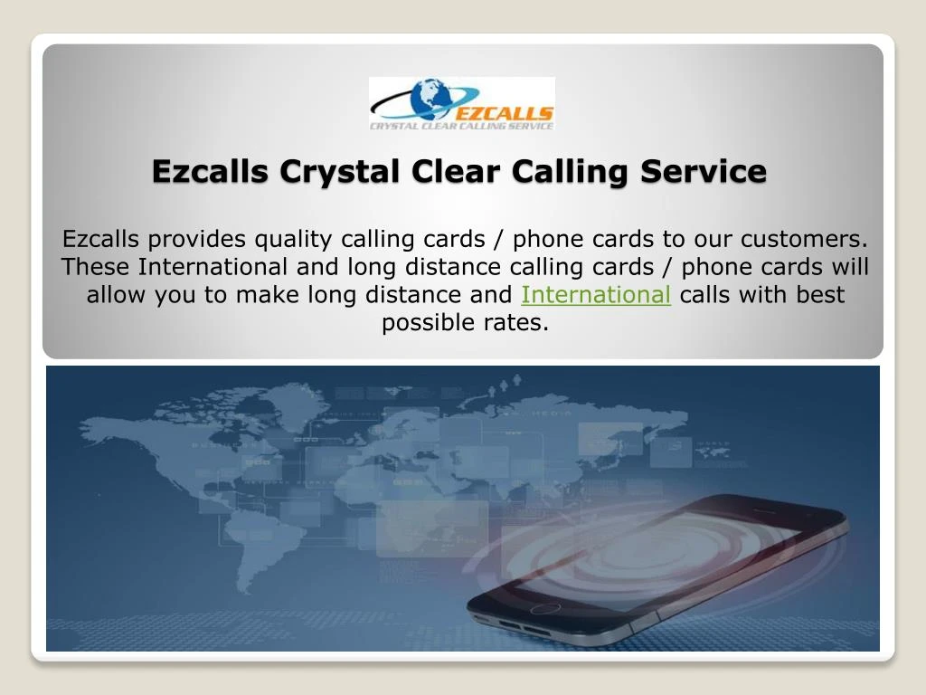 ezcalls crystal clear calling service