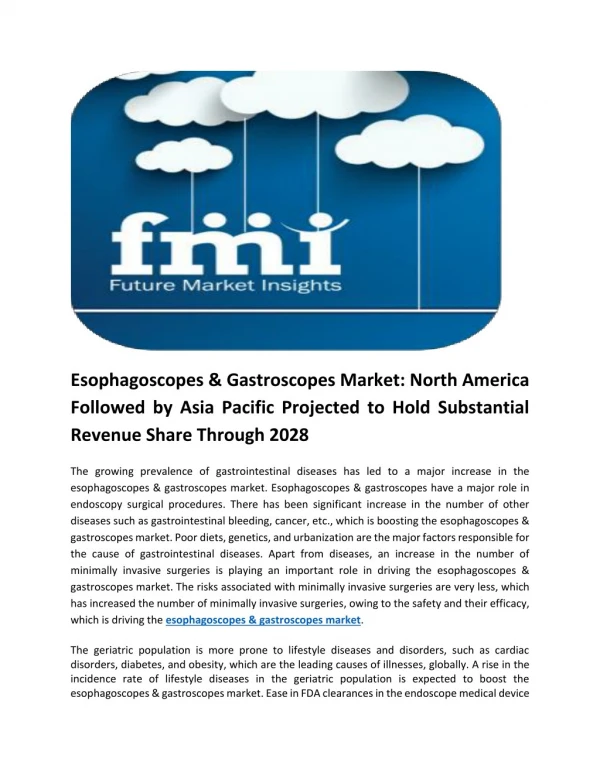 High-Range Endoscopy Visualization System Product Type Expected to Exhibit High Revenue Share Throughout the Forecast Pe