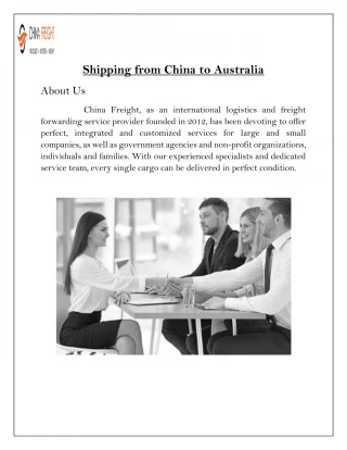 Shipping from China to Australia - slide 1