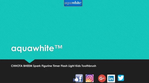 aquawhite™ CHHOTA BHEEM Spark Figurine Timer Flash Light Kids Toothbrush