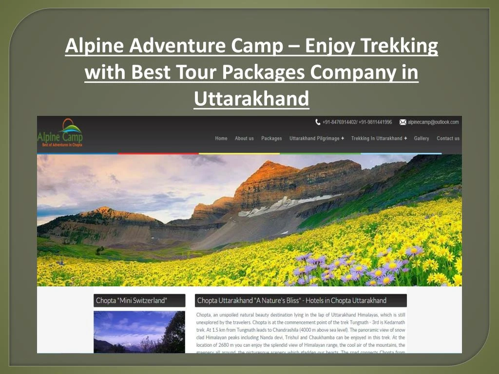 alpine adventure camp enjoy trekking with best