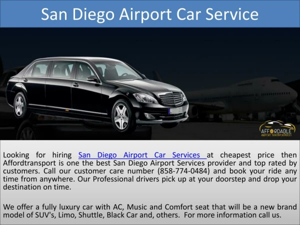 Looking for hiring San Diego Airport Car Service