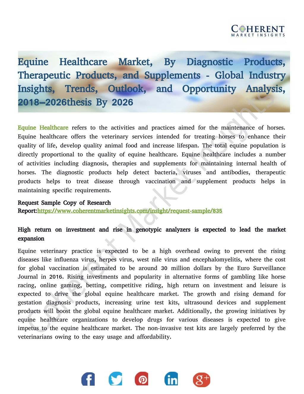 equine healthcare market by diagnostic products