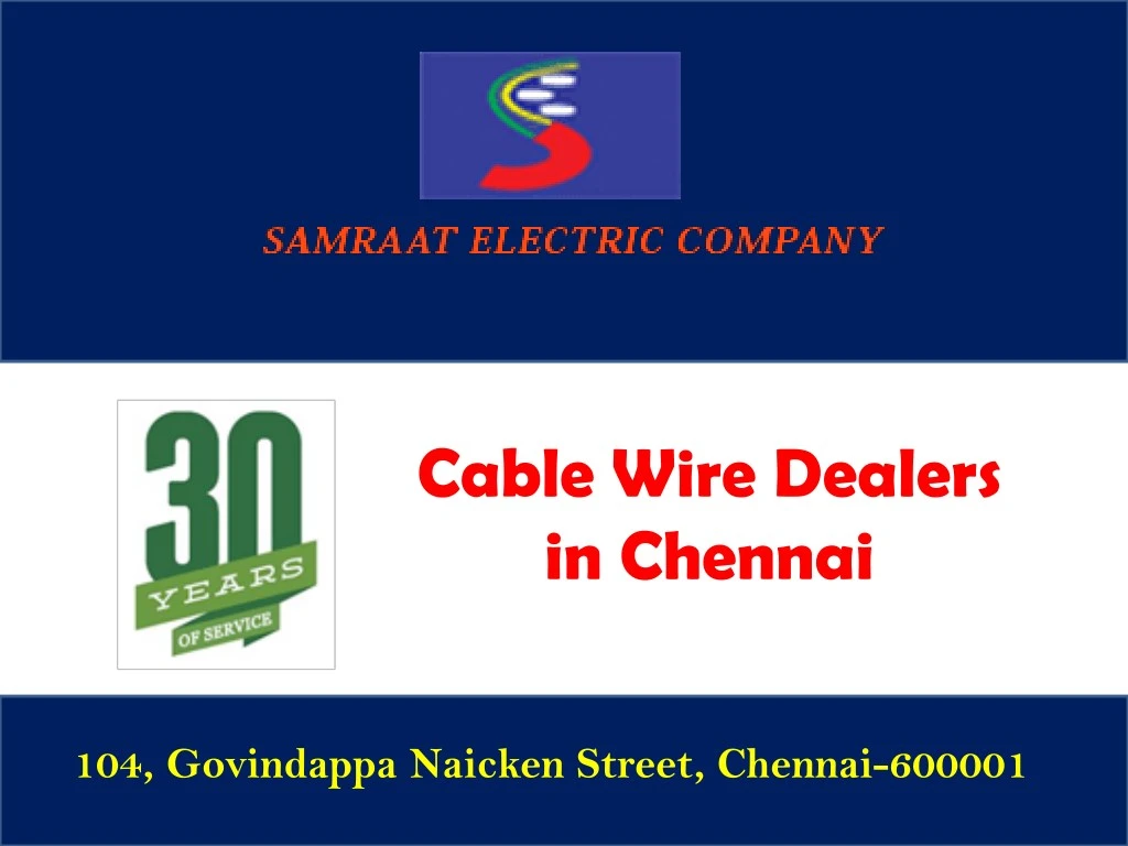 cable wire dealers in chennai