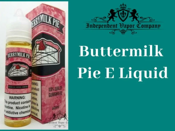 Buttermilk Pie E Liquid