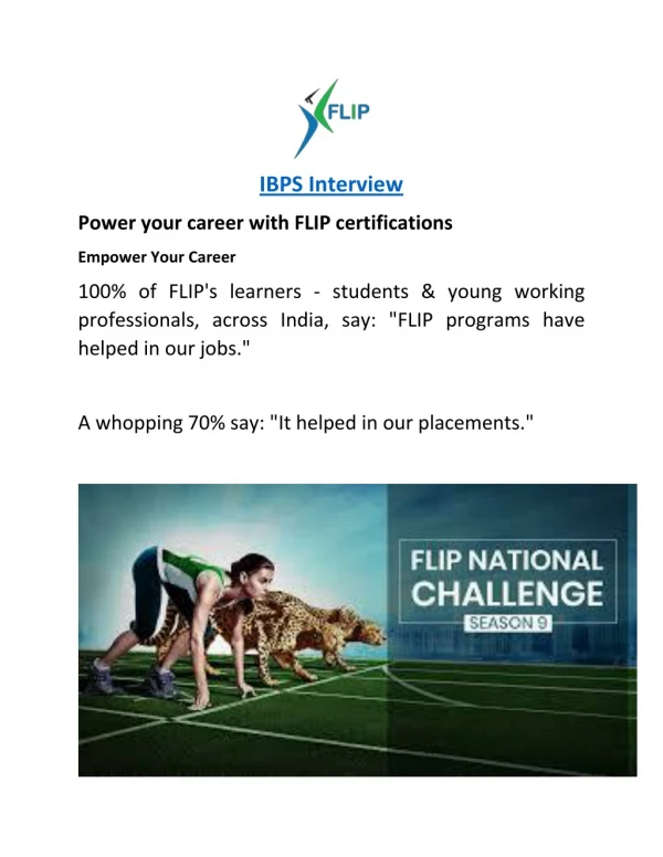 IBPS Interview - Learnwithflip