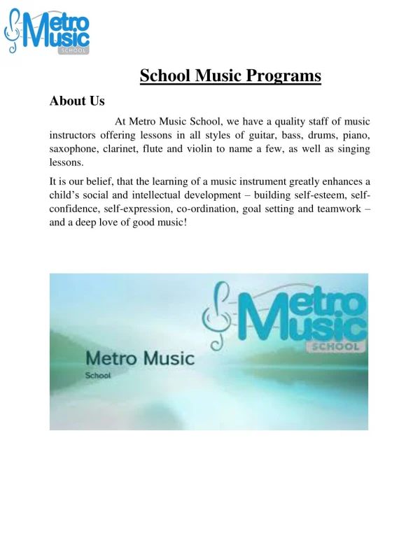 School music program