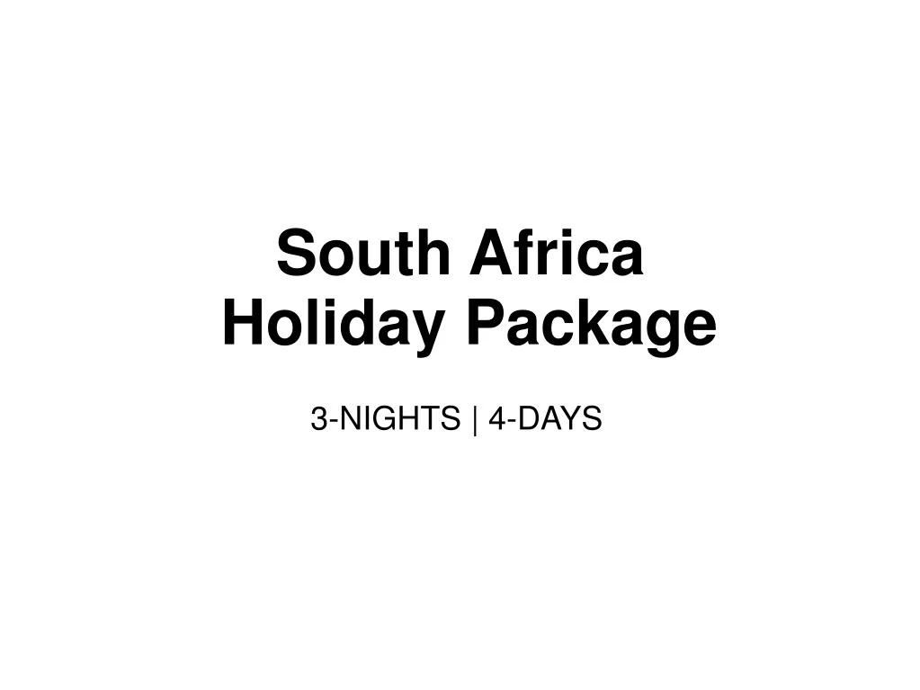 south africa holiday package