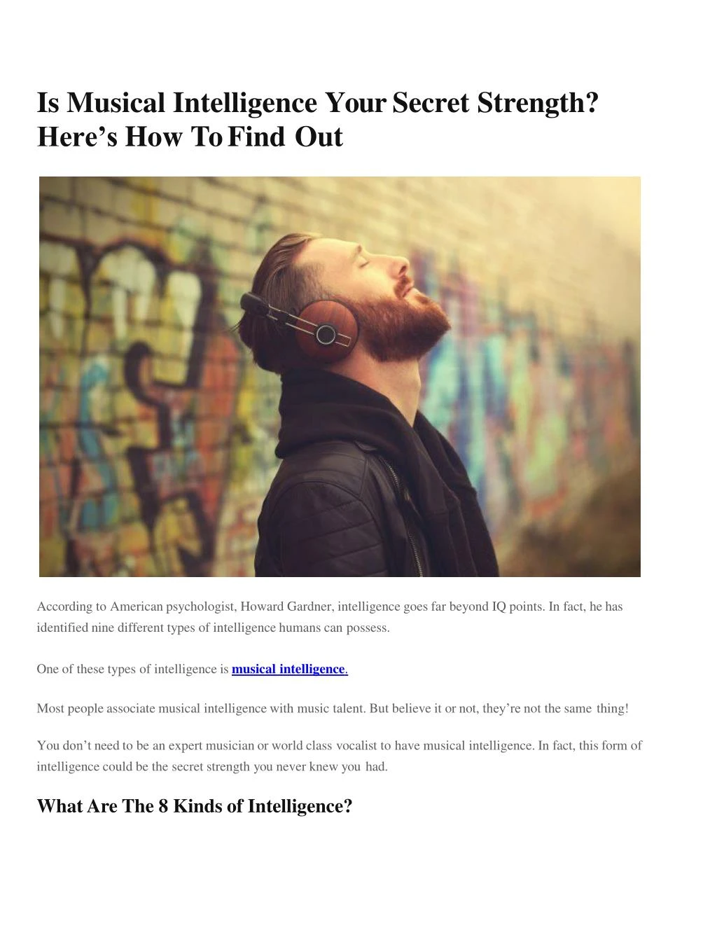 is musical intelligence your secret strength here s how to find out
