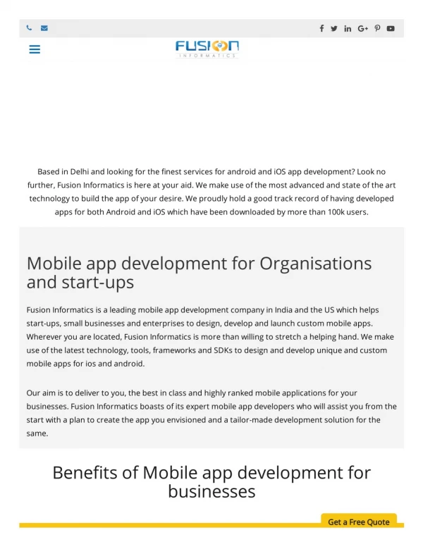 Mobile App Development companies in Delhi