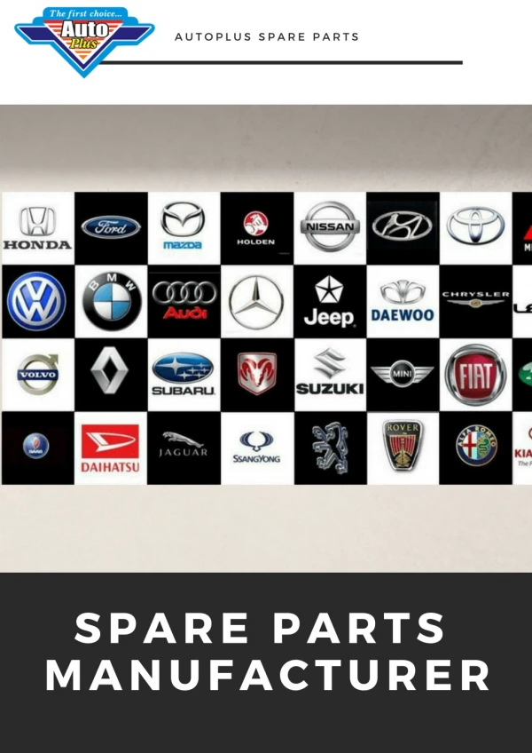 Spare Parts Manufacturer