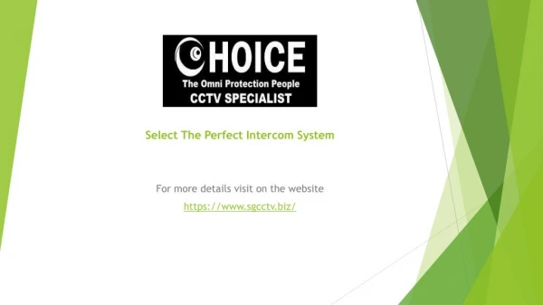 Select the perfect intercom system