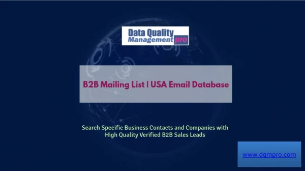 B2B Mailing List | Business Sales Leads | USA Email Database