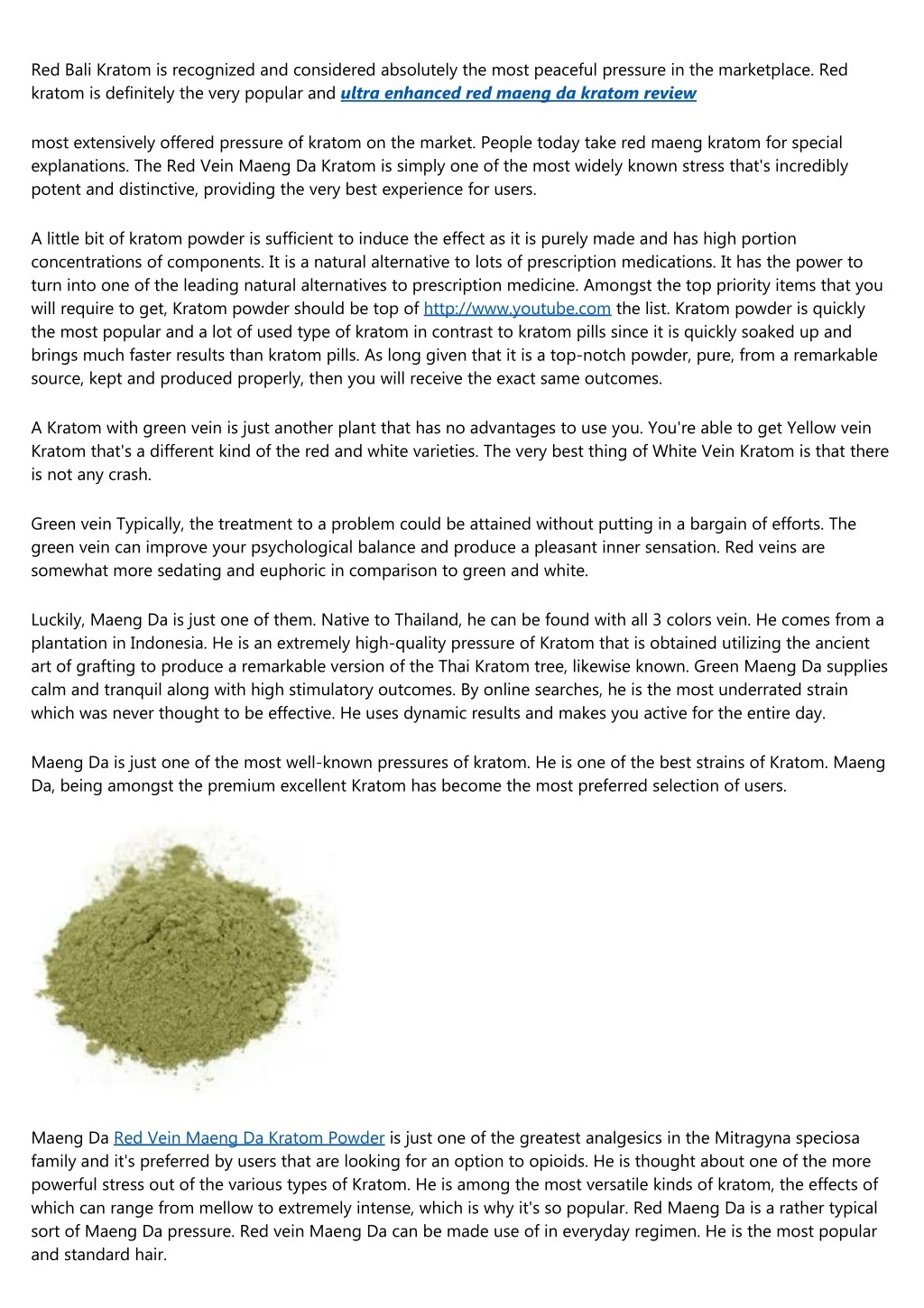 red bali kratom is recognized and considered