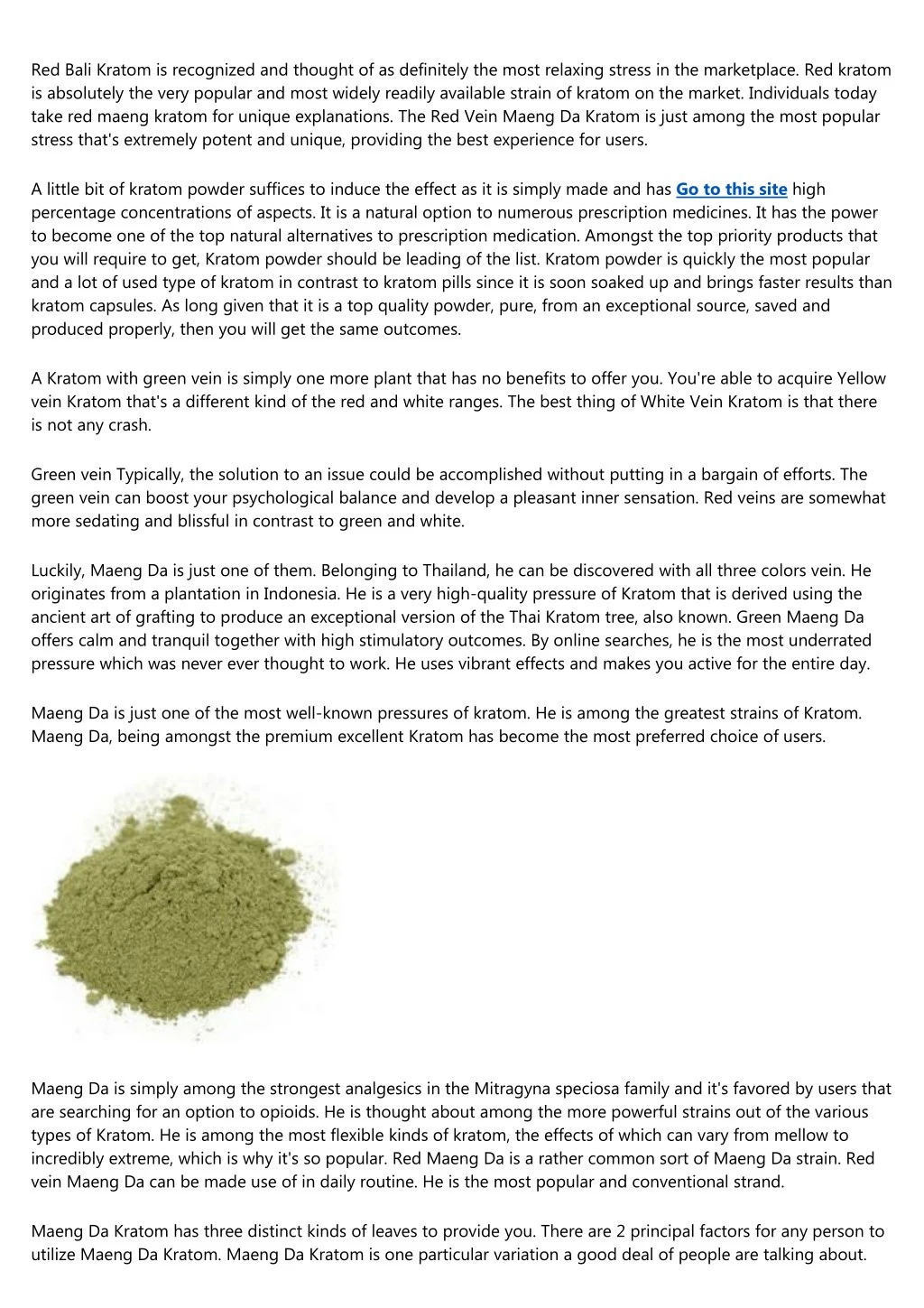 red bali kratom is recognized and thought