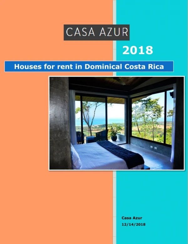 Houses for rent in Dominical Costa Rica