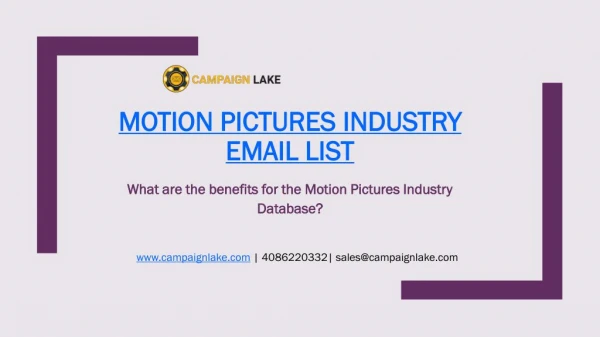 Motion Pictures Industry Email List