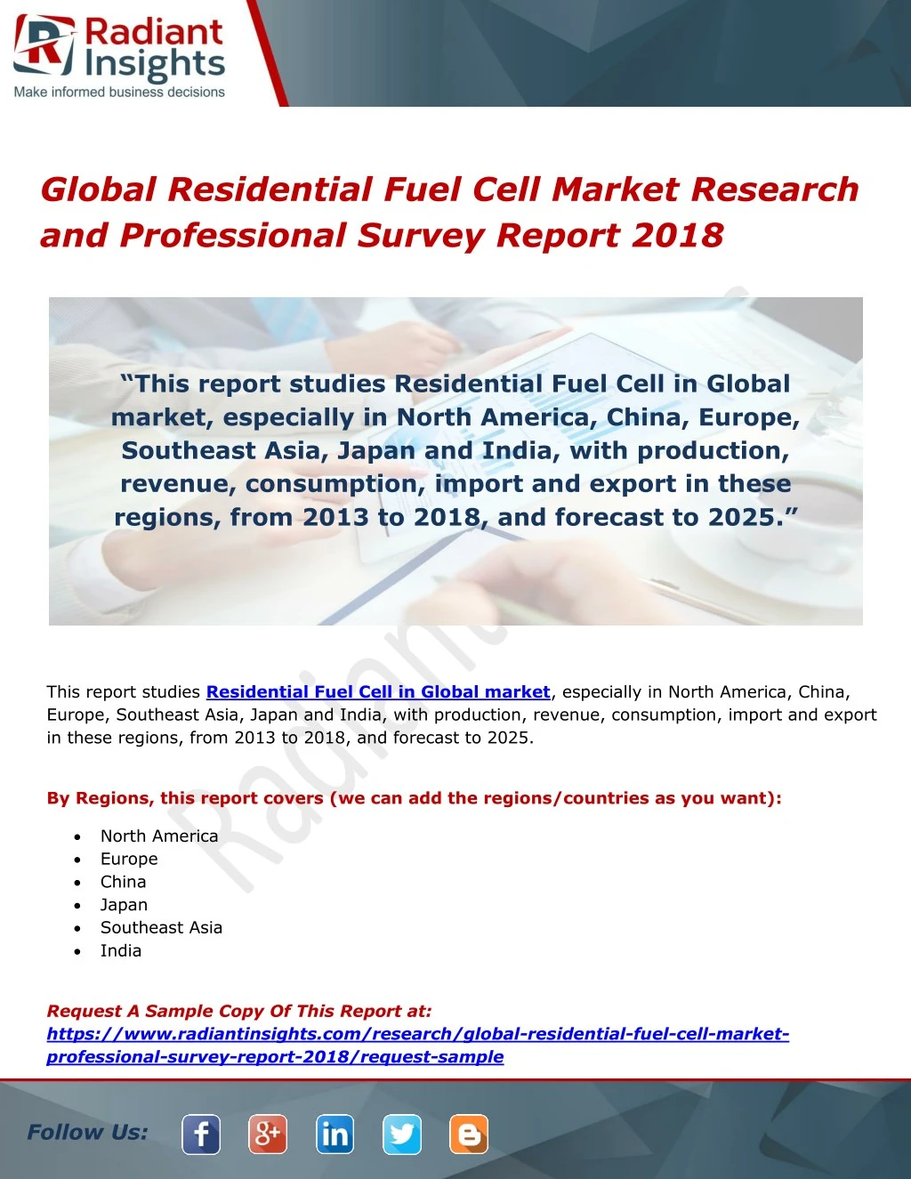 global residential fuel cell market research