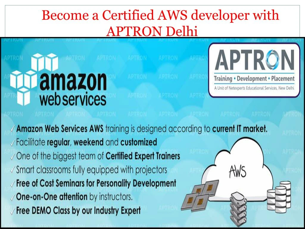 become a certified aws developer with aptron delhi