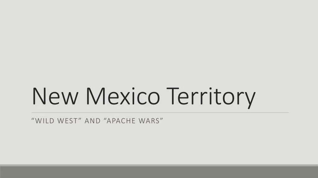 new mexico territory