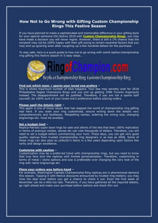 Golden State Warriors Champions Ring | Replica Champions Ring - slide 1