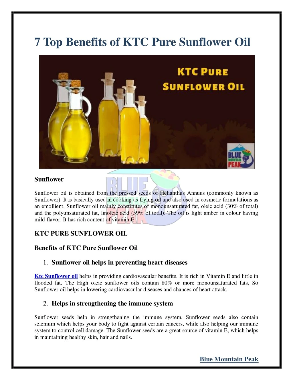 7 top benefits of ktc pure sunflower oil