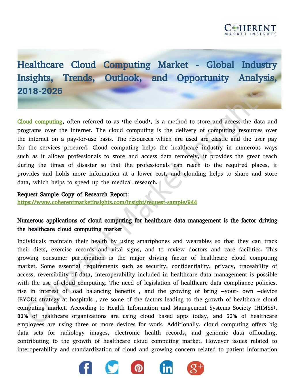 healthcare cloud computing market global industry