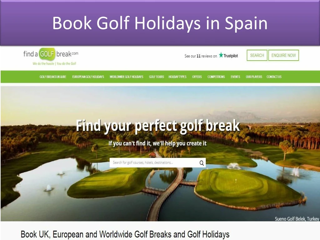 book golf holidays in spain