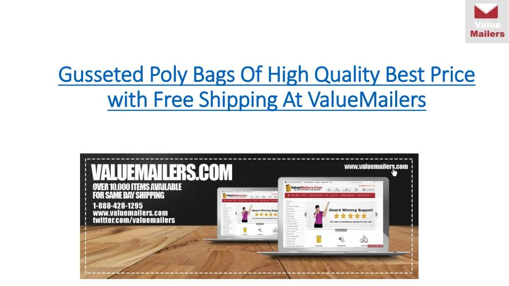gusseted poly bags of high quality best price with free shipping at v aluemailers