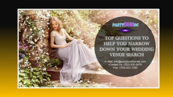 Top Questions to Help You Narrow Down Your Wedding Venue Search end with Party Bus DC
